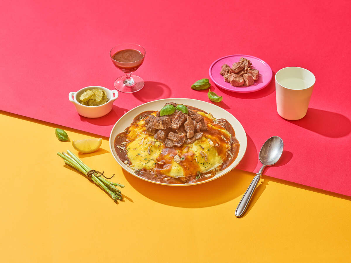 큐브스테이크 오므라이스