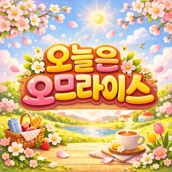 오늘은 오므라이스 봄 로고